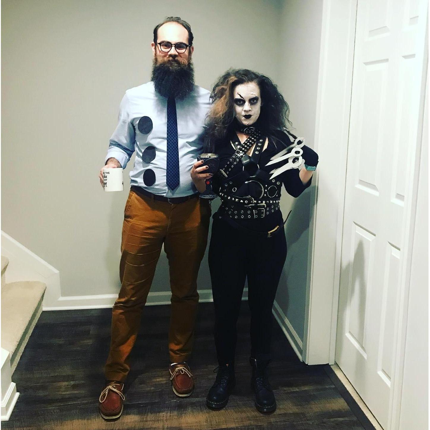 Halloween 2019: 3-hole-punch Jim (the Office) and Edward Scissorhands