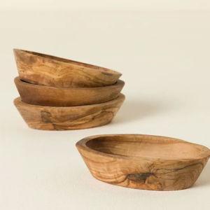 Italian Olivewood Aperitivo Bowls - Set of 4