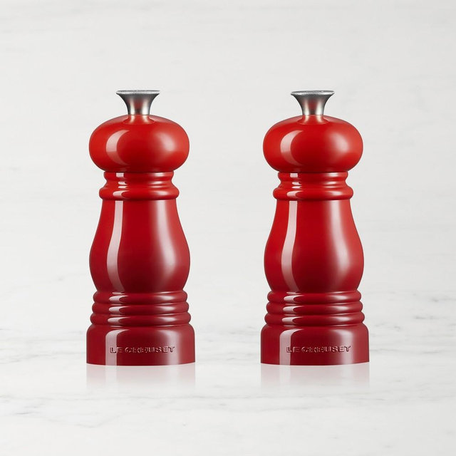 Le Creuset Petite Salt and Pepper Mill Set, Cerise