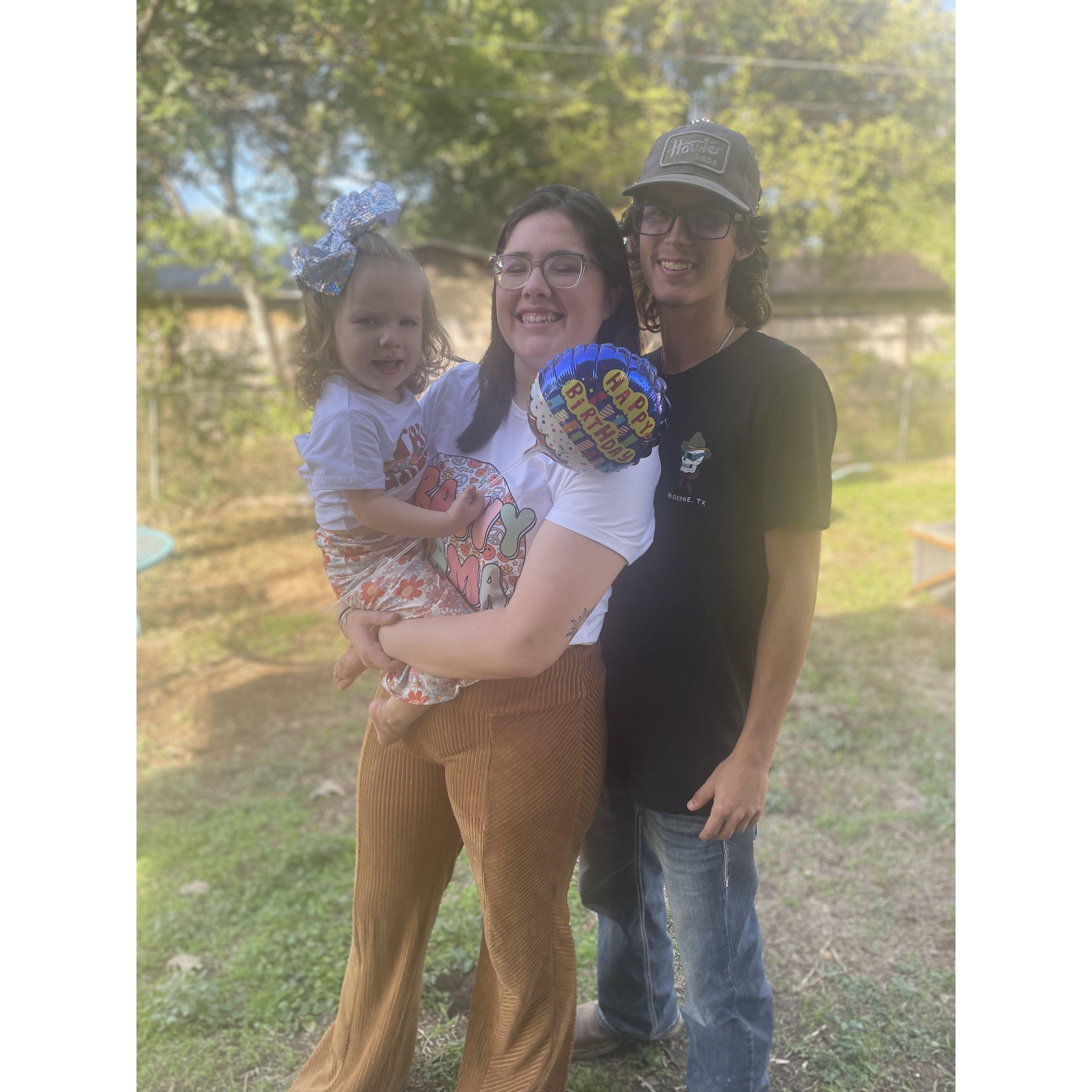 Ella's 2nd birthday and first birthday with "her Tyler" there.