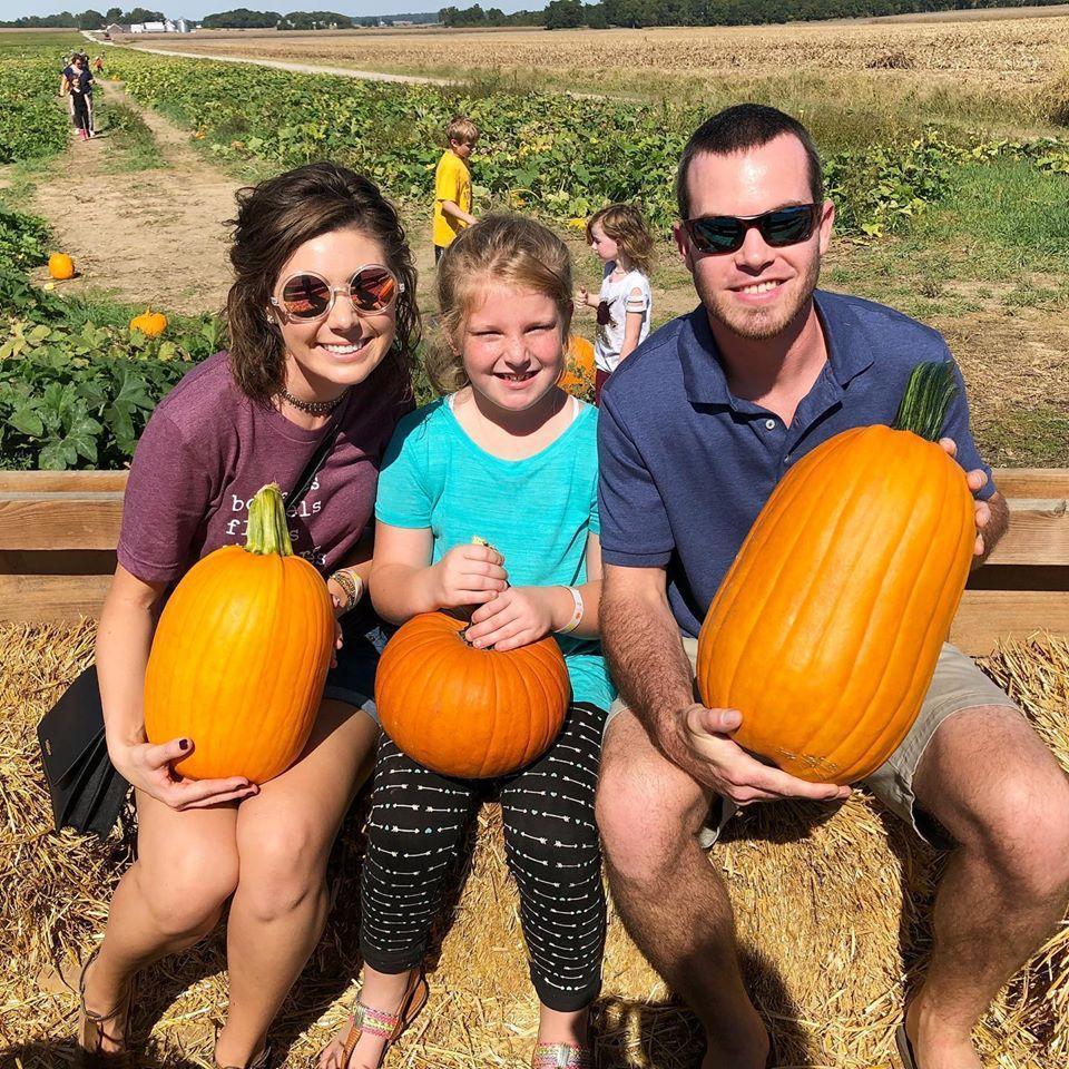 Luke and Corrine's first real date. They took Bella (flower girl) to the pumpkin patch. September 30, 2018.