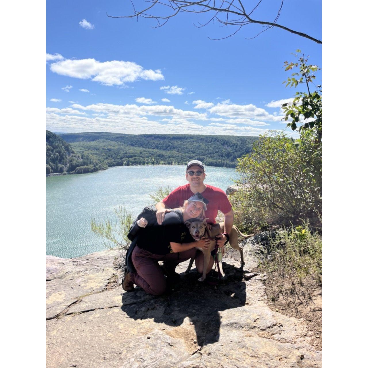 Hiking with our girl at Devil's Lake