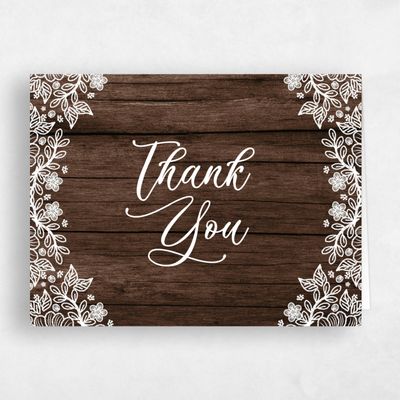 Brown Country Wedding Thank You - Kenton Classic