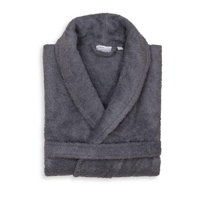 Terry Cloth Solid Bathrobe Gray - Linum Home Textiles