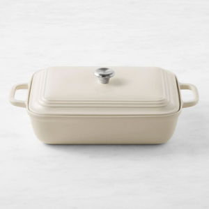Le Creuset Stoneware Heritage Covered Rectangular Baker, 4-Qt., Brioche