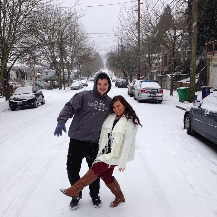 Visiting Chloe's best friend (and our Man of Honor!) Stephen, in Portland, Oregon in January 2016 (a few weeks before we got engaged!)