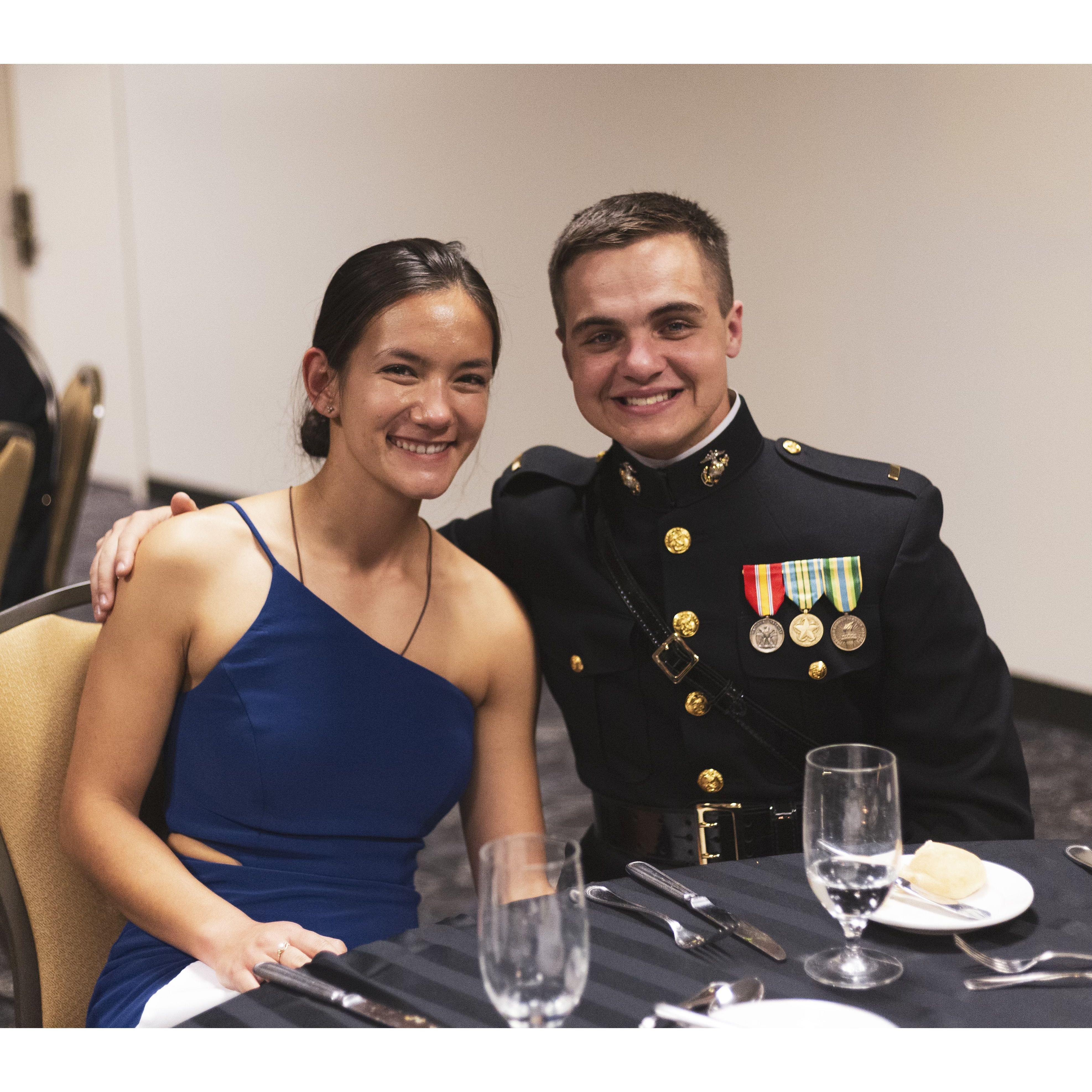 At the TBS Marine Corps Ball, Veronica quickly realized she had snagged the cutest Marine.