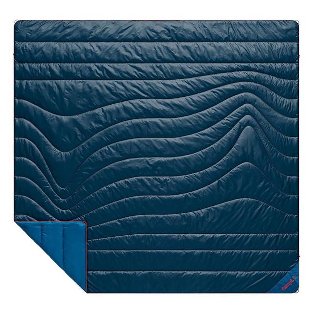 Rumpl Original Puffy Blanket - Warm Puffy Camping Blanket, 100% Recycled Polyester Insulation, Lightweight, Packable, Water-Resistant, Outdoor Puffer Blanket, 84"x80", Deepwater