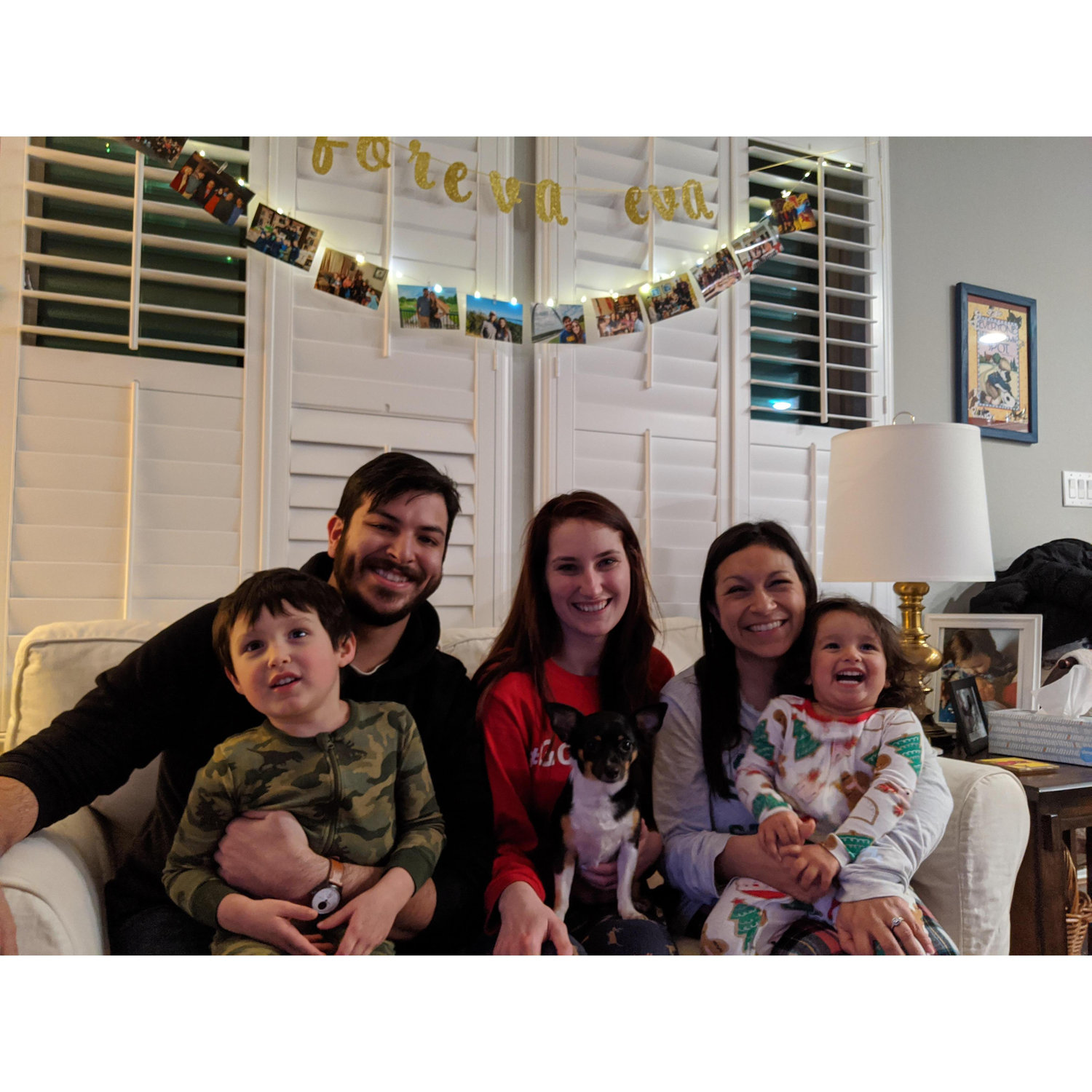 The end of our engagement weekend with bridesmaid Kelly, ring bearer James, & flower girl Gaby (sorry to groomsman Jimmy because we don't have any photos since he doesn't like pics!!)