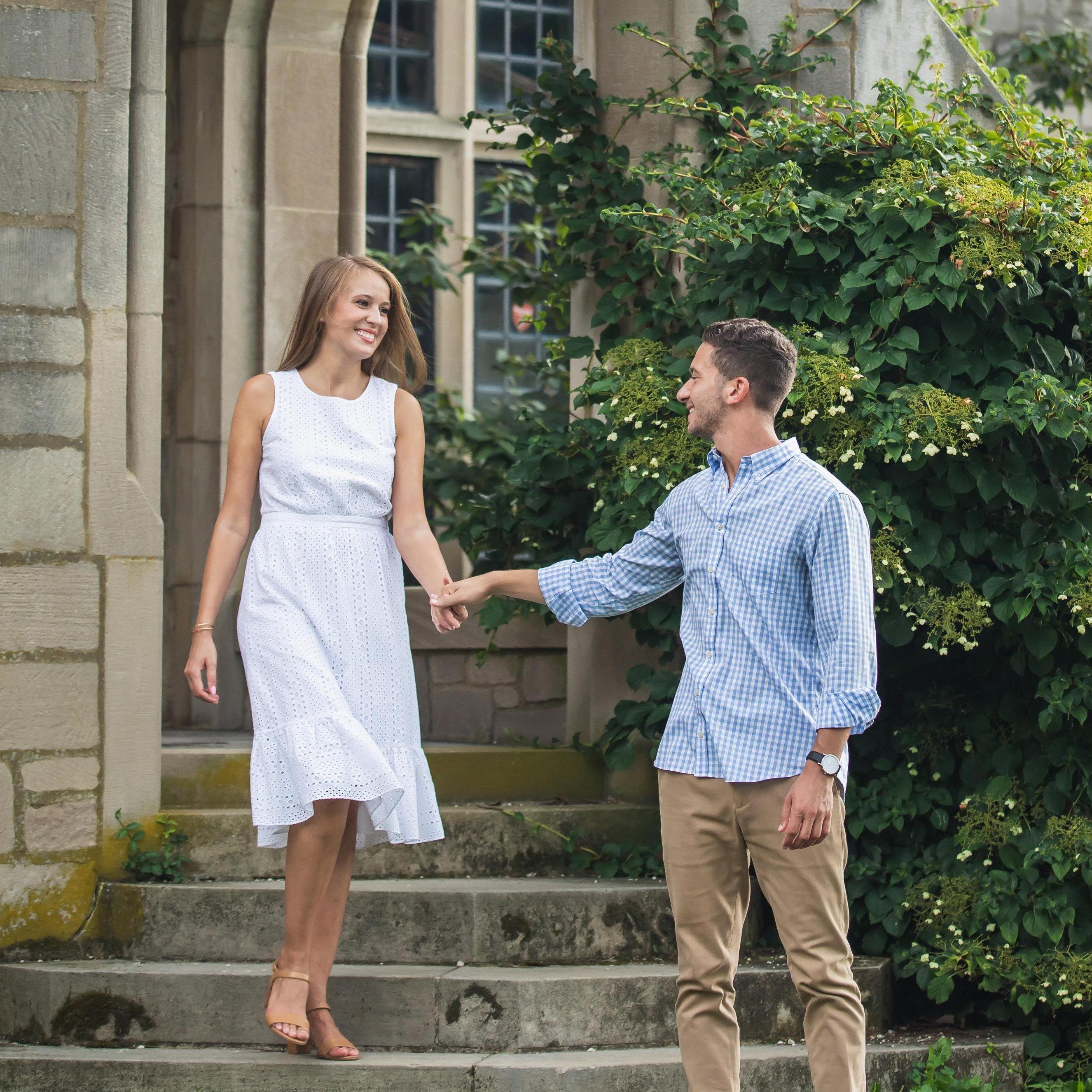 Engagement photos at Planting Fields - August 2020