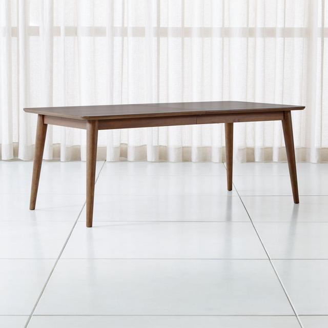 Tate Walnut Extendable Midcentury Dining Table