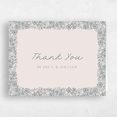 Beige Wedding Thank You - Ariadne Landscape