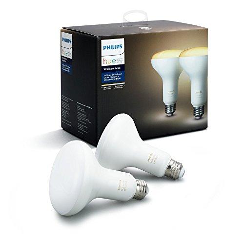 Philips Hue White Ambiance BR30 2-Pack 60W Equivalent Dimmable LED Smart Flood Light (Hue Hub Required, Works with Alexa, Homekit & more), Old Version