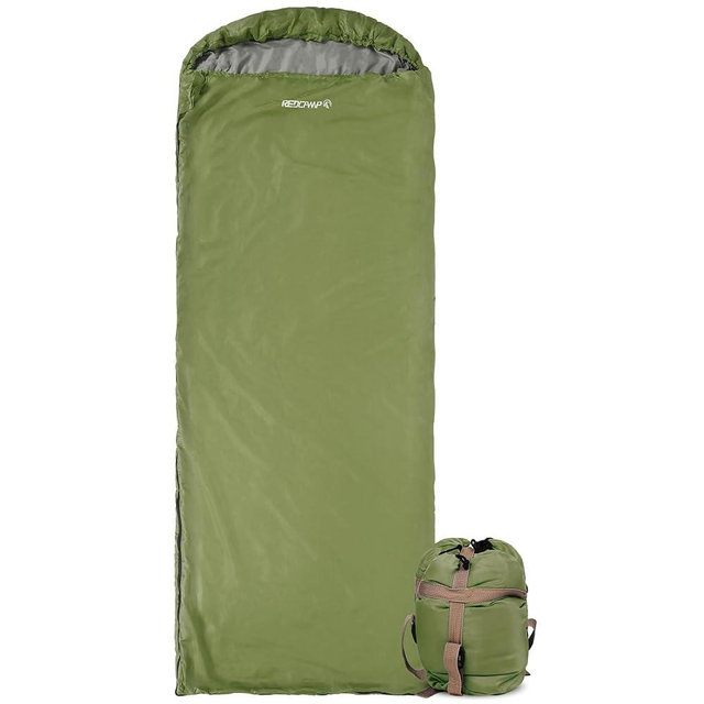 REDCAMP Ultra Lightweight Sleeping Bag for Backpacking, Hiking, Comfort for Adults Warm Weather, with Compression Sack