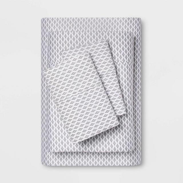 King 400 Thread Count Printed Performance Sheet Set Gray - Threshold™