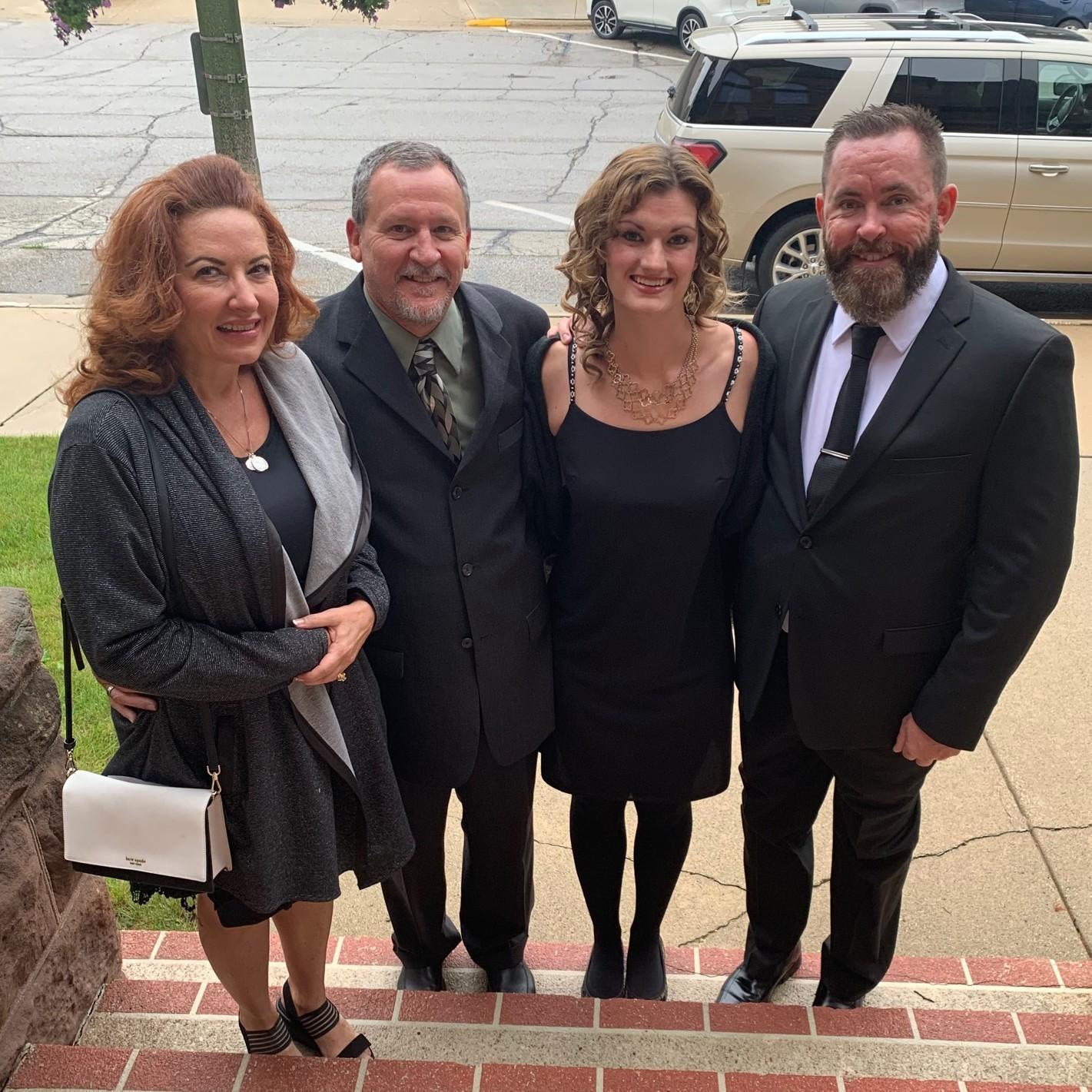 We sure clean up nice! Dale and I with my parents