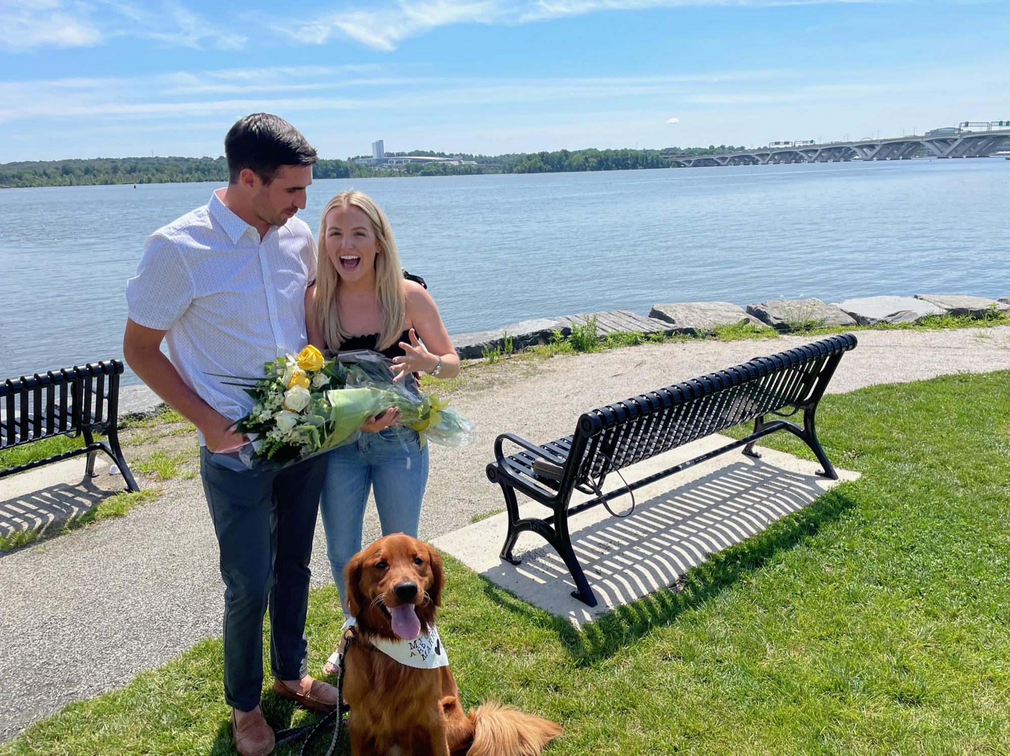 Minutes after Connor got down on one knee and proposed 🤍