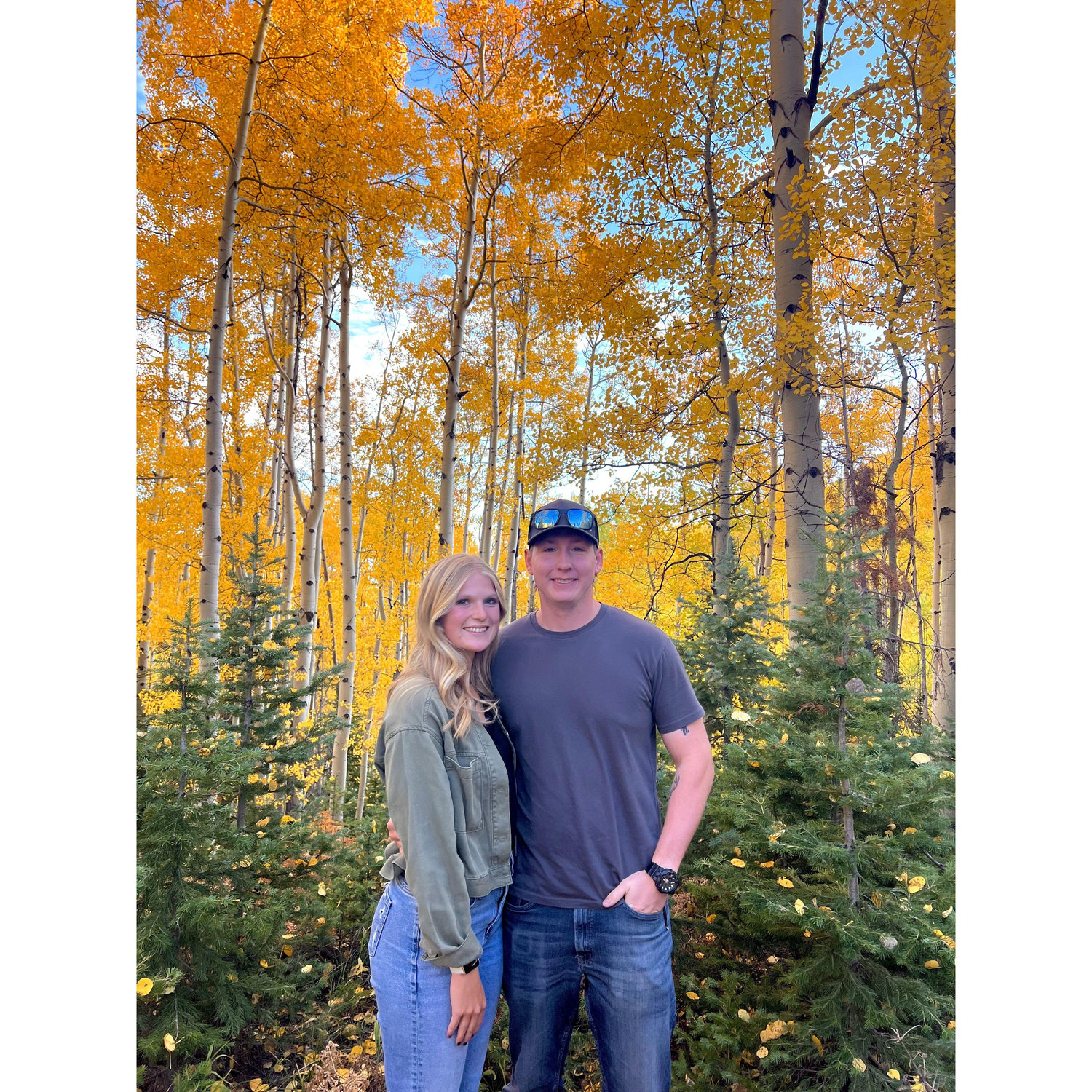 In Gunnison the tree are so pretty in the fall so we went up and took some pictures up there!