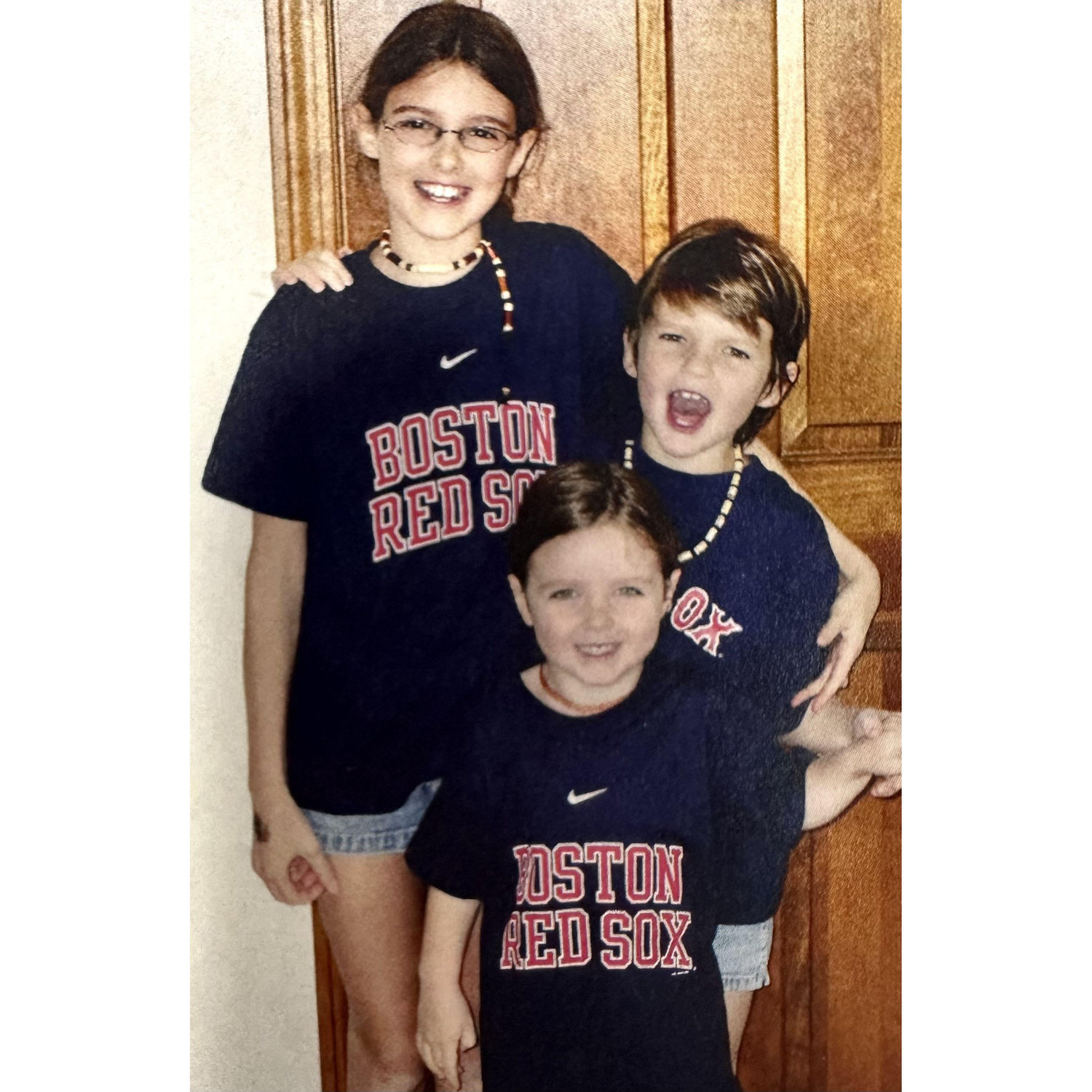 Sharon's girls! Always supporting their Goey's (grandfather Art) Red Sox!