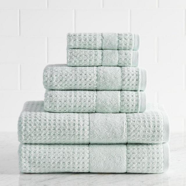 Cielo Waffle Tyne Towel Bundle, Bath/Hand/Washcloth - Set of 6
