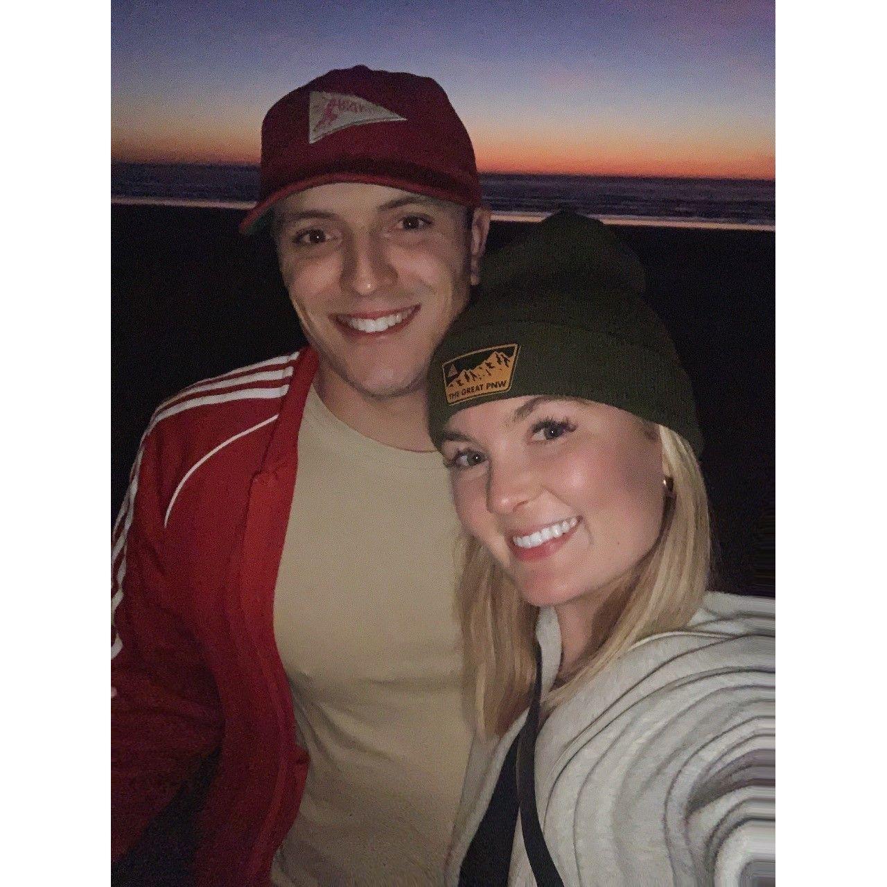 First time taking A to my favorite place, Cannon Beach.