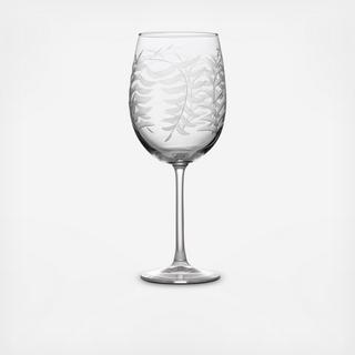 Palm Hand-Cut Wine Glass, Set of 4