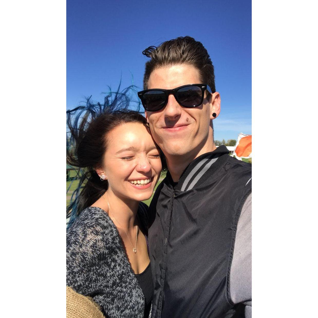 Our very first photo together, at the pumpkin patch!