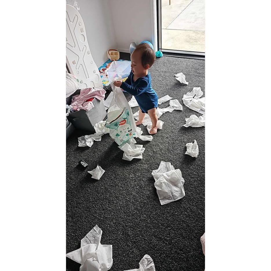 Rosey pulling out the wipes