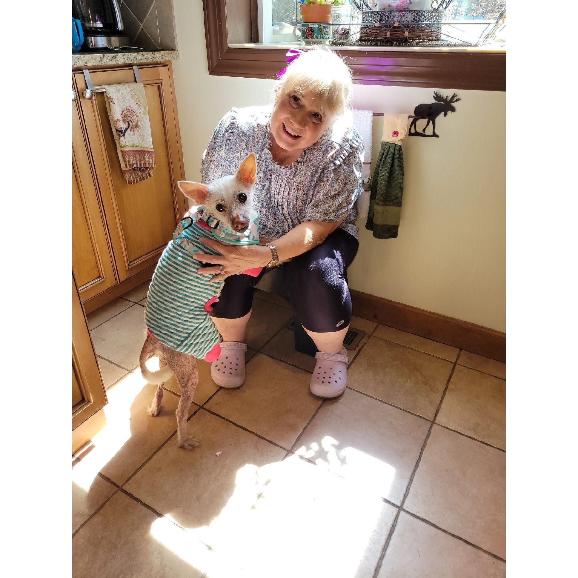 Sue and her favorite boi, Zuzu