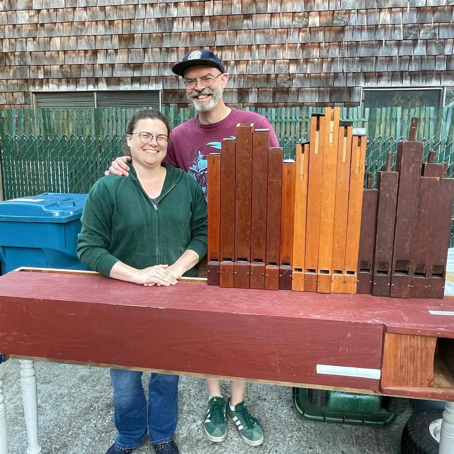 We made this sideboard with help from Hannah's dad