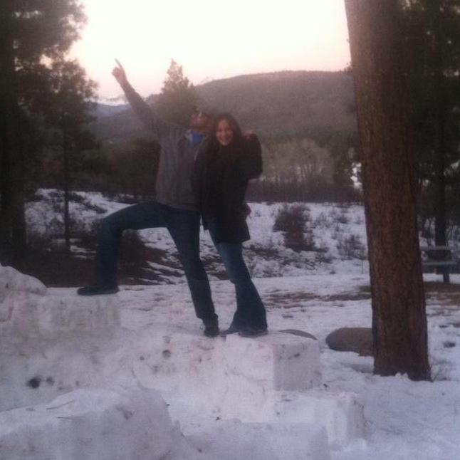 Snow forts in Pagosa Springs!