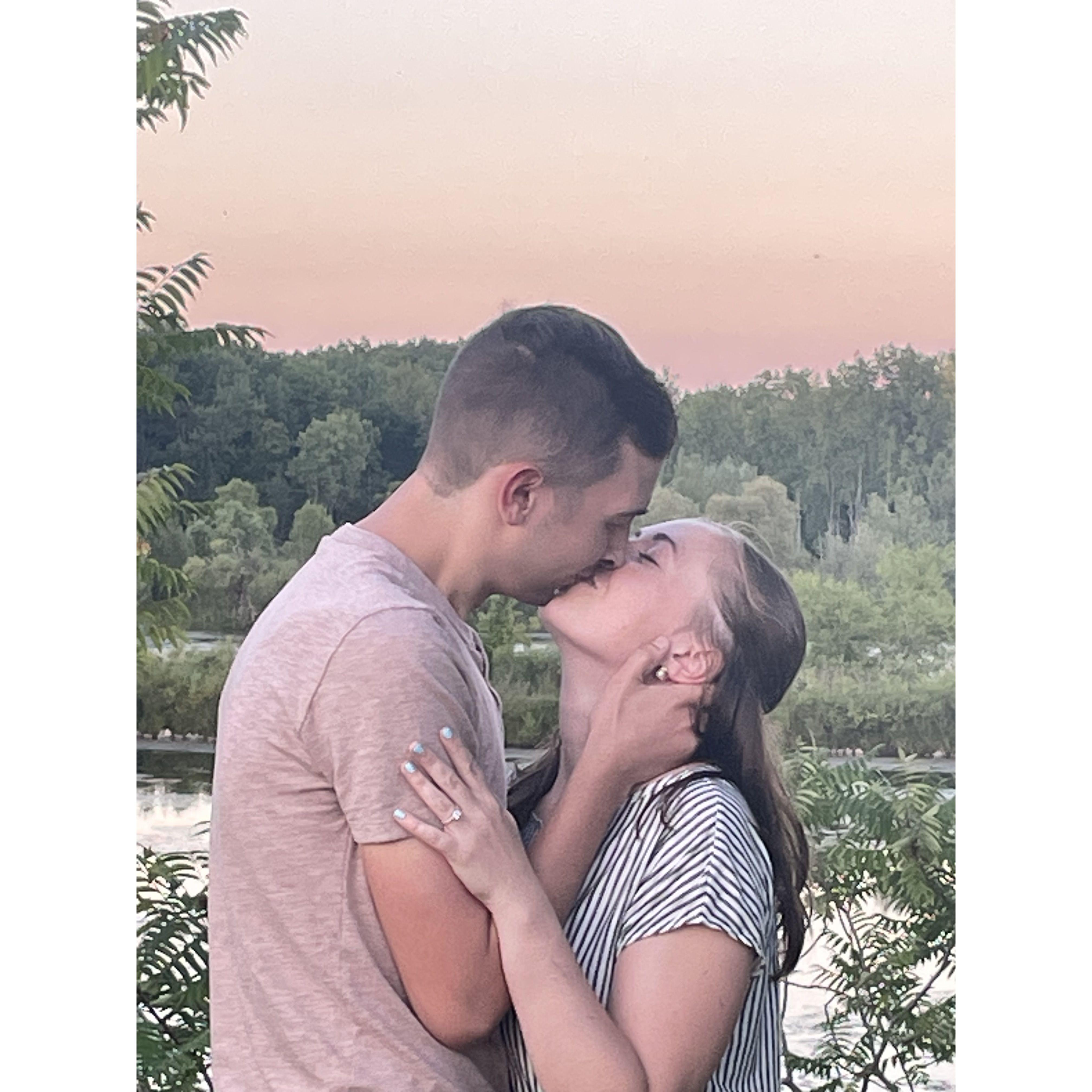 Proposal picture at Millennium Park