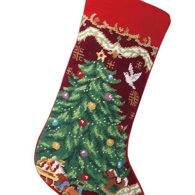 Peking Handicraft 31SJM4513MC Christmas Tree Needlepoint Stocking, 11x18