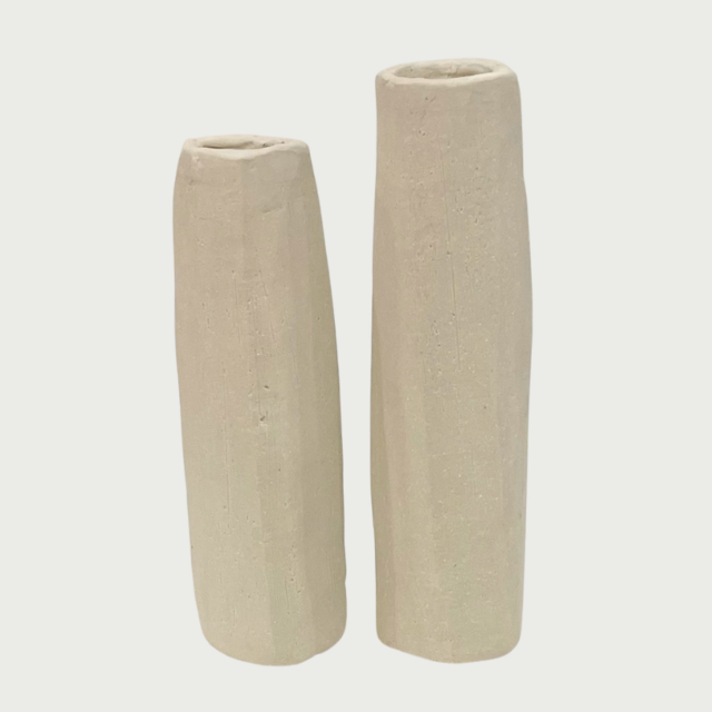 Signe Ceramics Pair of Twisted Candleholders