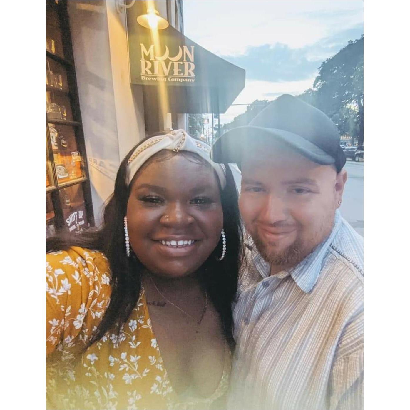 First dinner as an engaged couple