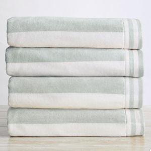 Cabana Striped 4 Pack Oversized Beach Towels - Great Bay Home