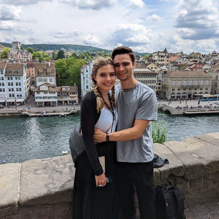 Anna visiting Auriel in Zurich for the first time.