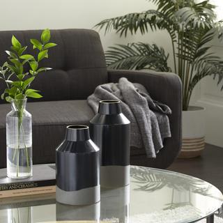 2-Piece Two-Toned Contemporary Vase Set