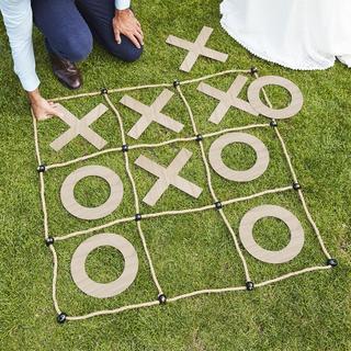 Large Wood & Rope Outdoor O & X Game