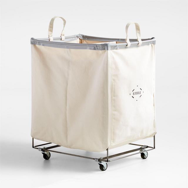 Steele ® 5-Bushel Canvas Double Vertical Rolling Laundry Hamper