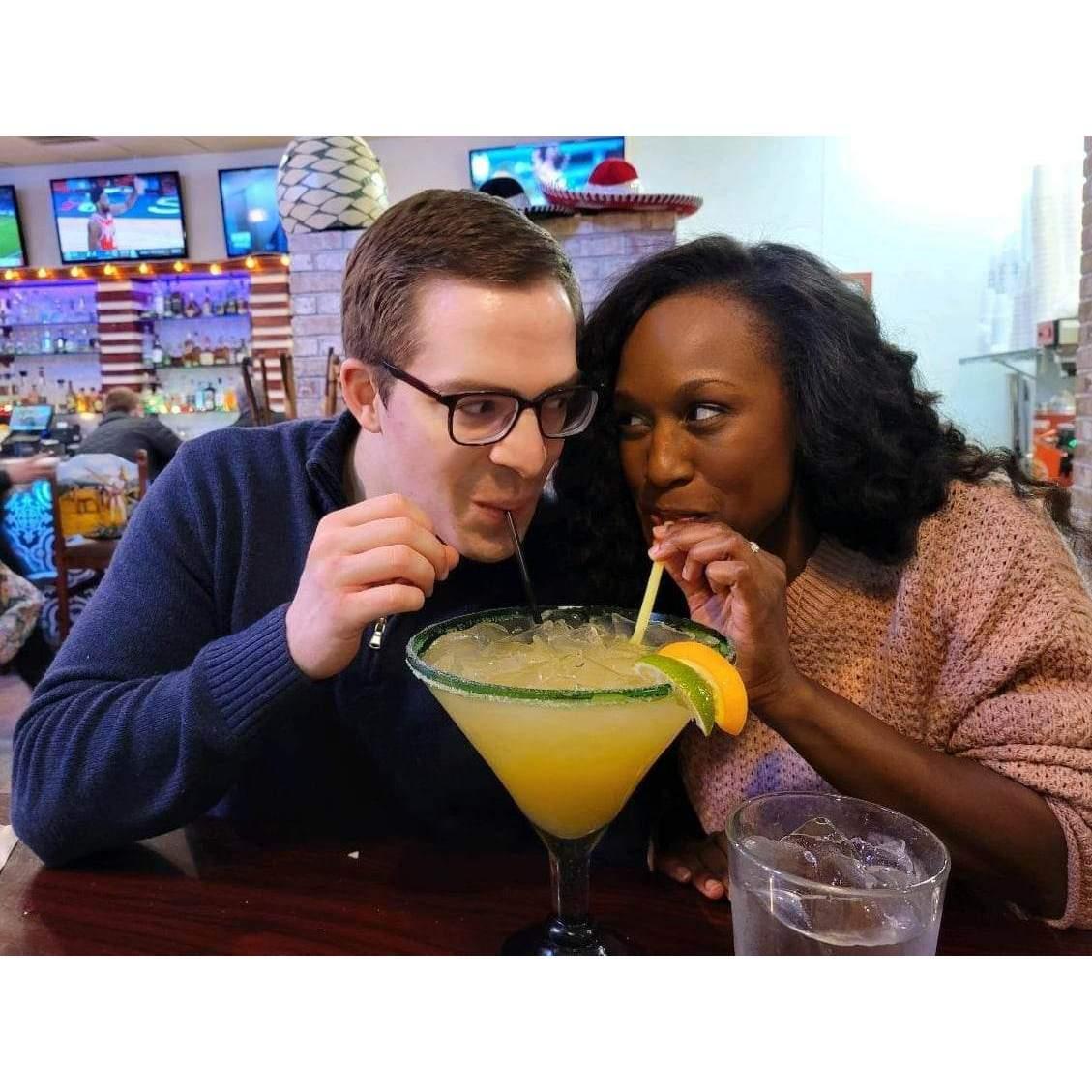 First time meeting Tyler's mom so he ordered me a large margarita to calm my nerves lol.  We were also celebrating his birthday.