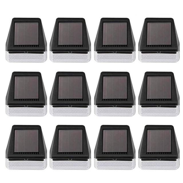 Maggift 12 Pack Solar Step Lights Outdoor Waterproof, Solar Powered Fence Lights Deck Lights Outside Night Lighs Decor for Steps Stairs Walkway Garden Fences Wall
