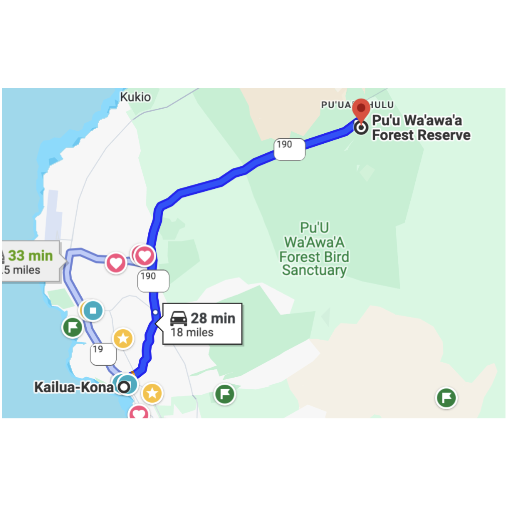 Venue directions from Kona
