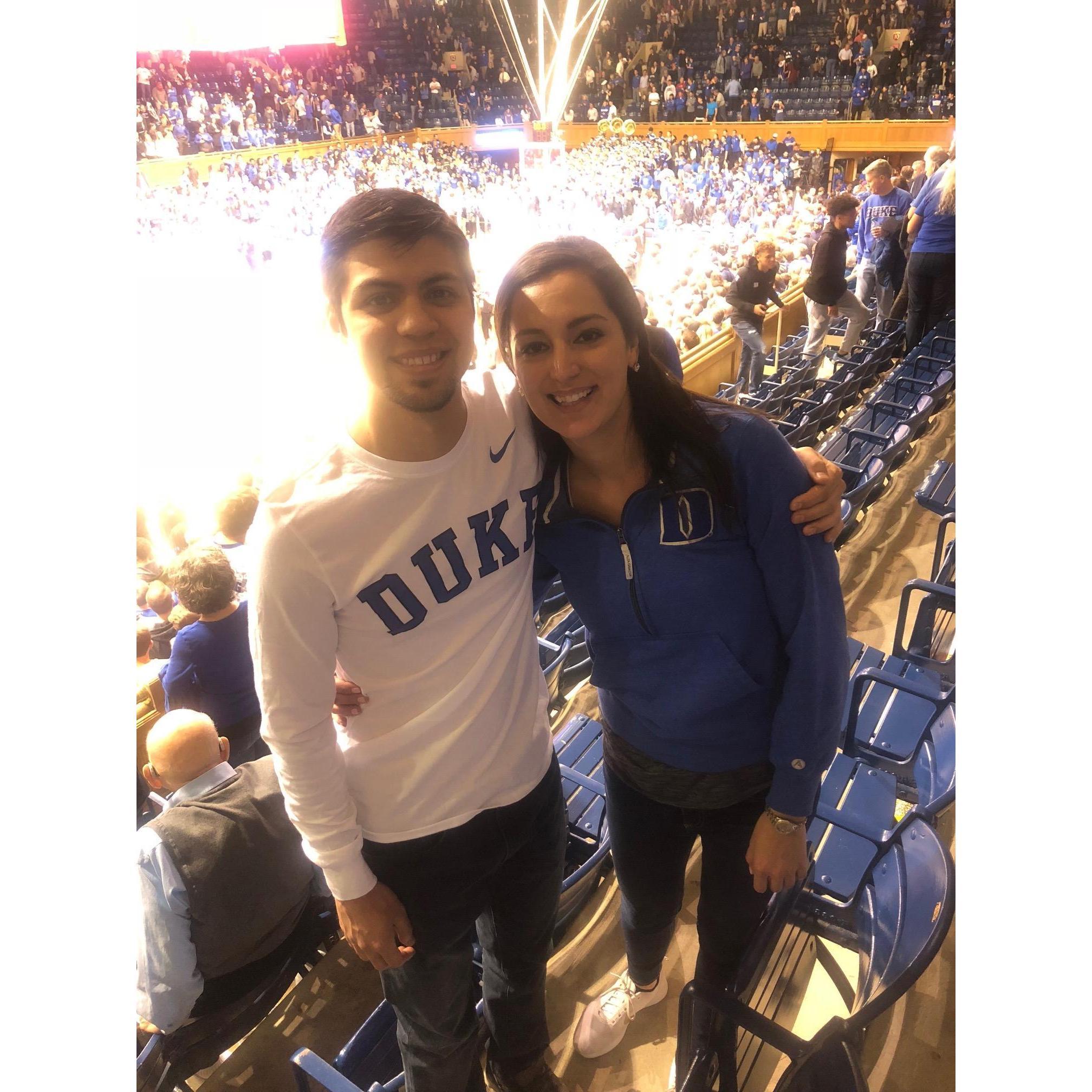 Mikael's first trip to Cameron Indoor