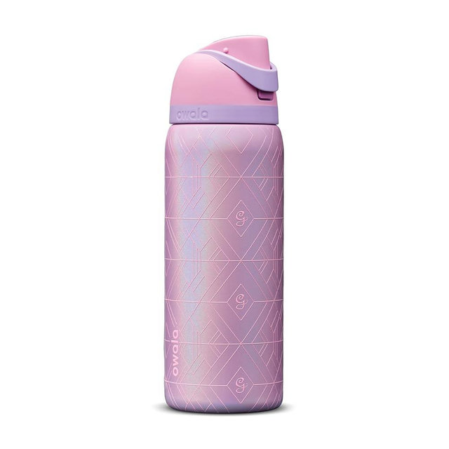 Owala Wicked FreeSip Insulated Stainless Steel Water Bottle with Straw for Sports and Travel, BPA-Free Sports Water Bottle, 32 oz, Glinda (Pink)