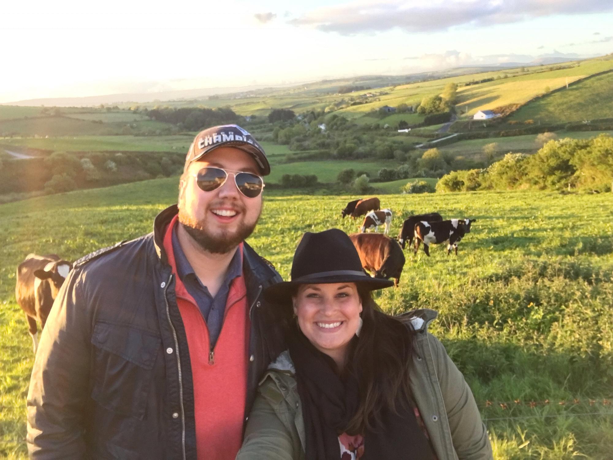 The backyard of our Airbnb in Ireland, with some friends!  May 2017