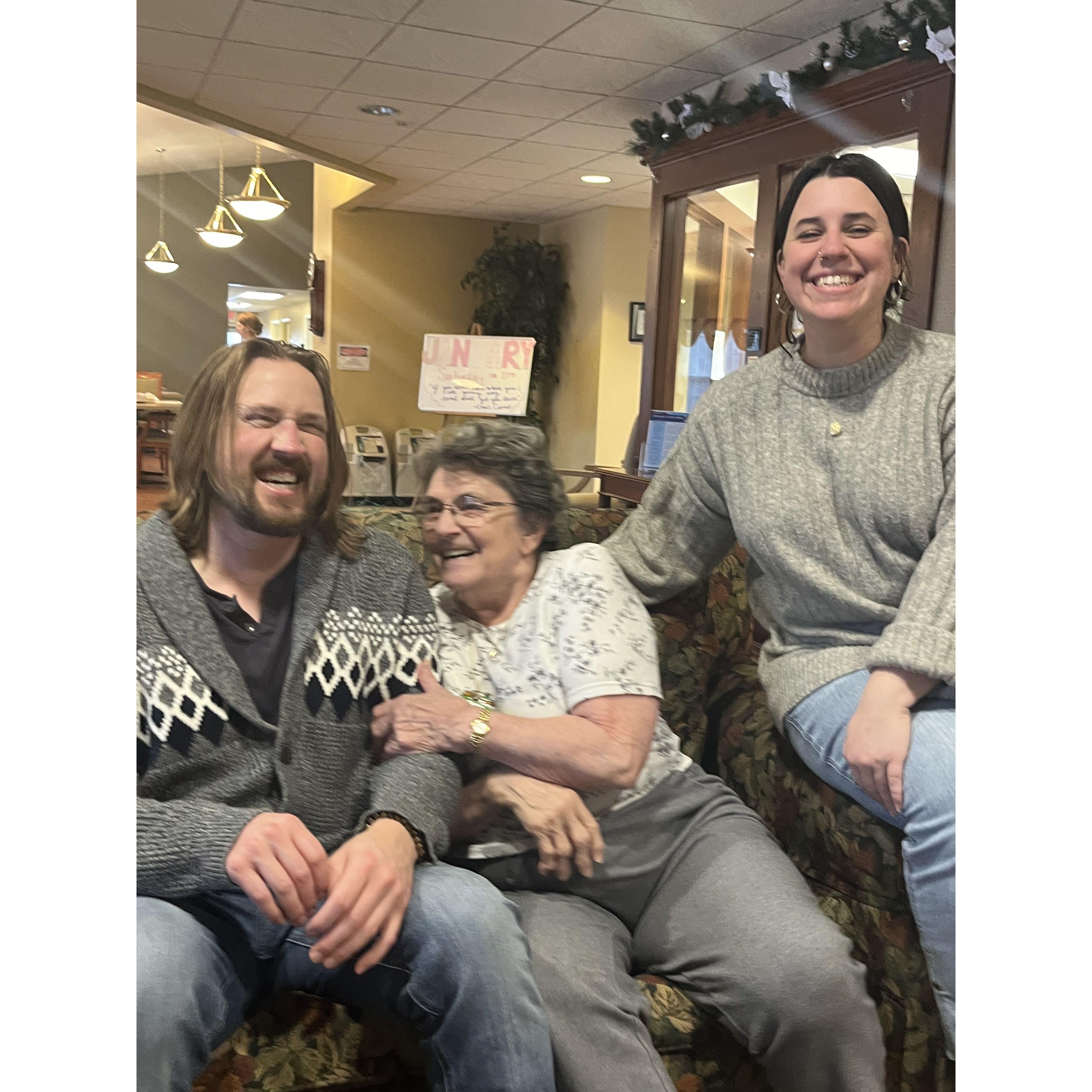 This is the first and only time Roy got to meet my Grandma Doris; she, like me, instantly fell for him