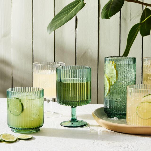 Mesa Acrylic Outdoor Drinkware (short tumbler set, green)