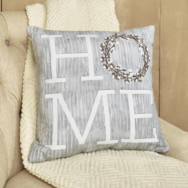 Cotton Boll Furniture Accent Pillow - Home - Farmhouse 17" Throw Cushion