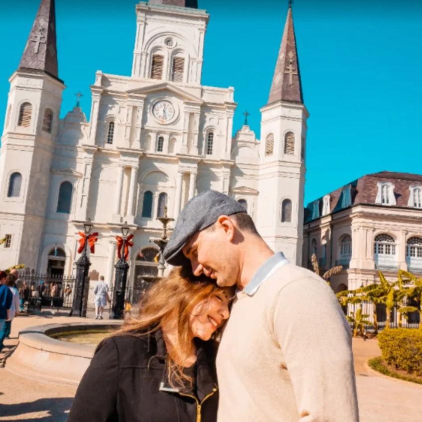A memorable moment in front of the Cathedral